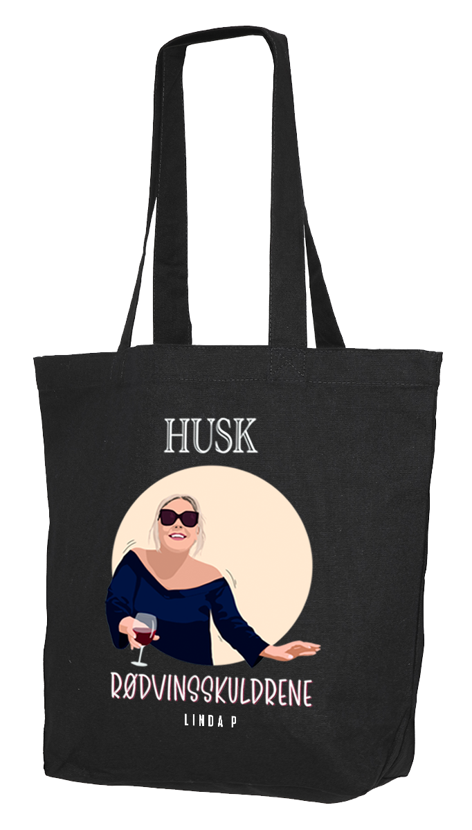 Husk Rødvinsskuldrene Tote Bag - Sort