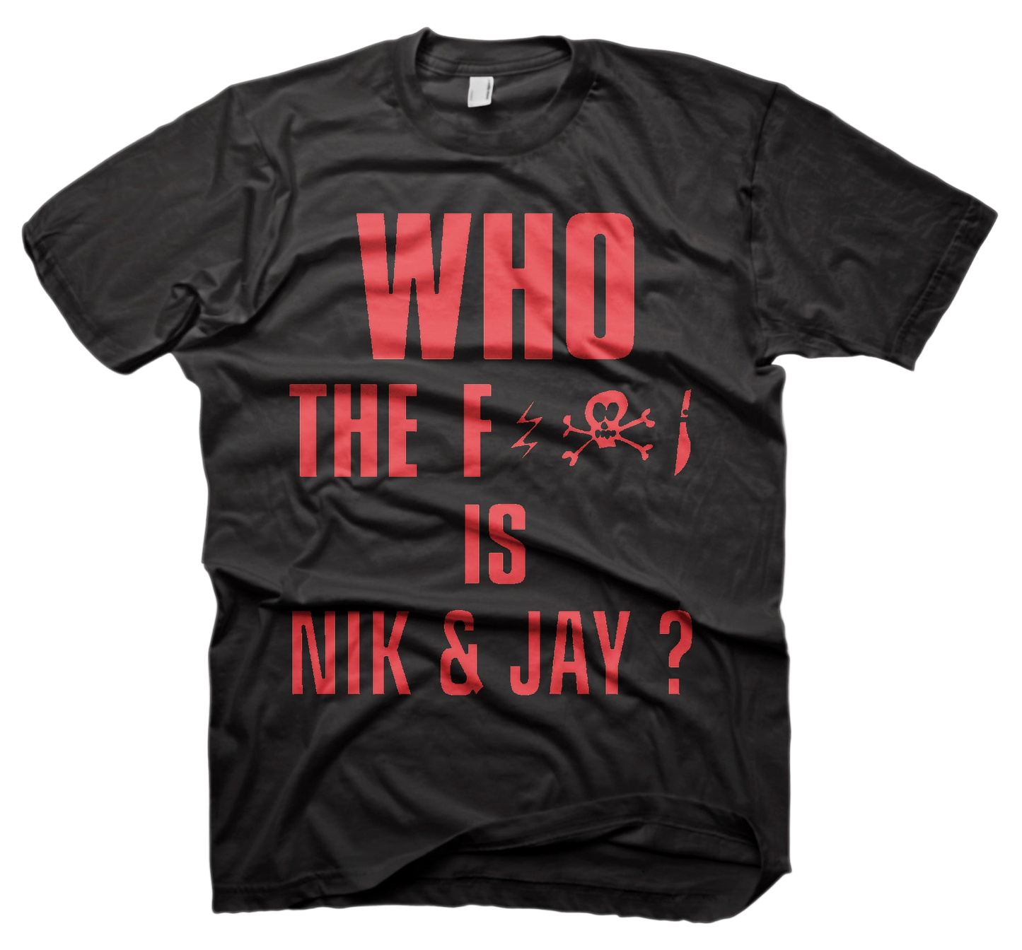 Who the F*** is Nik & Jay T-shirt - Sort