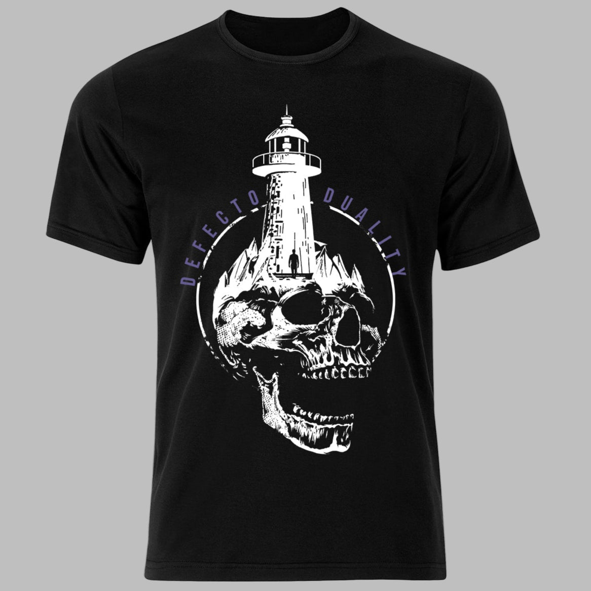 DEFECTO Lighthouse Skull T-shirt - Black