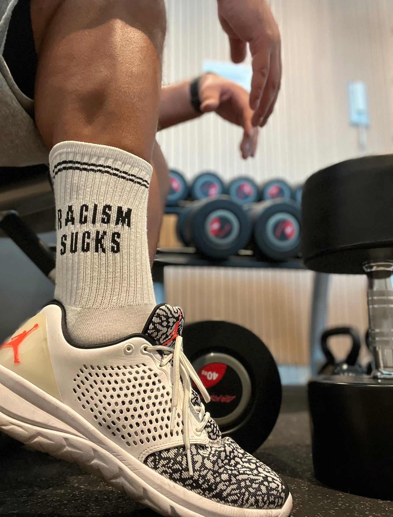 Racism Sucks 3-pak Statement sokker - Sort/Hvid/Pink