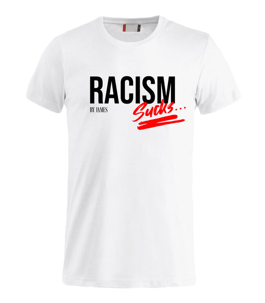 Racism Sucks T-shirt - Hvid
