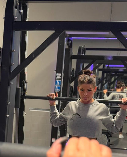 DOVE FITNESS - CROP TOP - GRÅ
