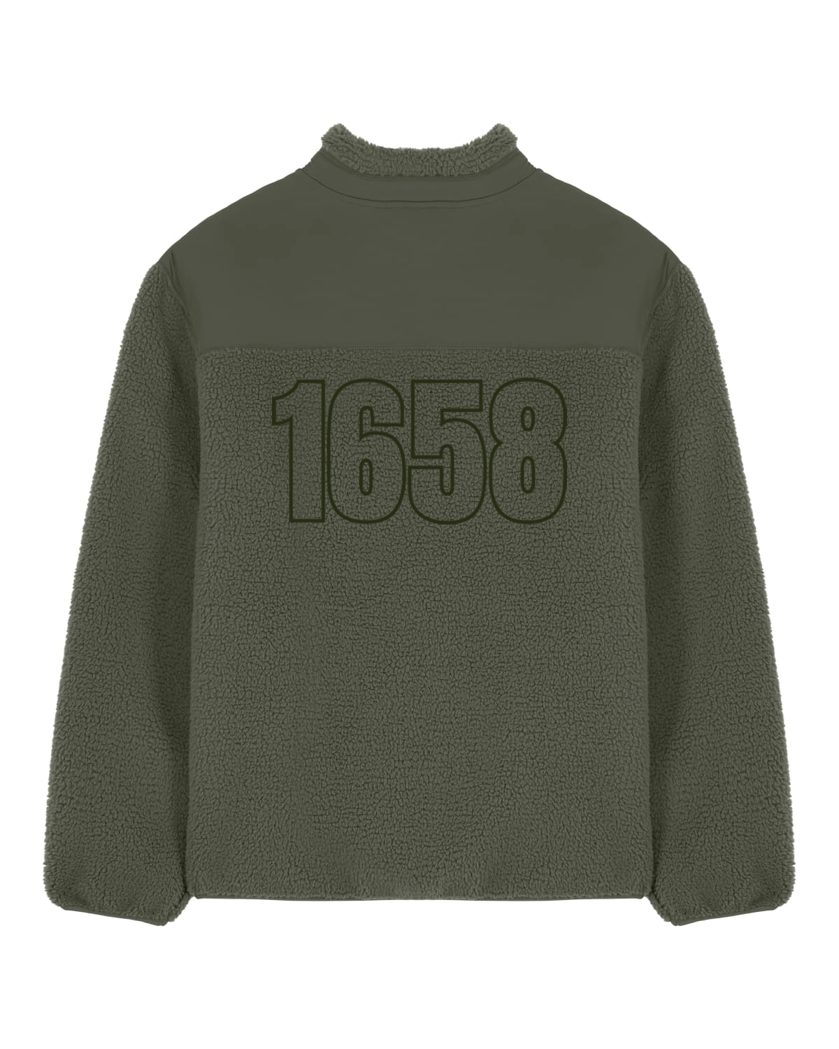 The unisex relaxed fit sherpa jacket - Khaki