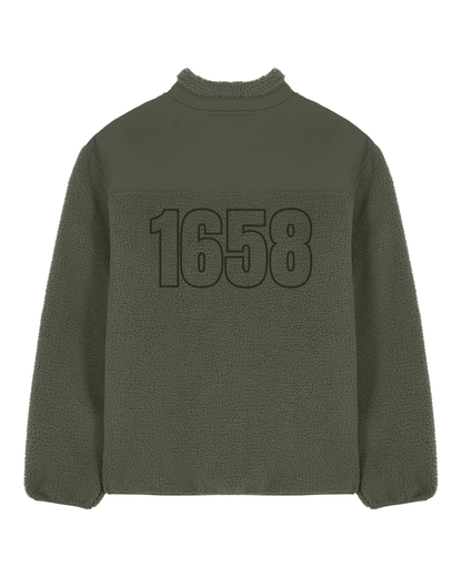 The unisex relaxed fit sherpa jacket - Khaki