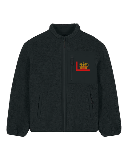 The unisex relaxed fit sherpa jacket - Sort