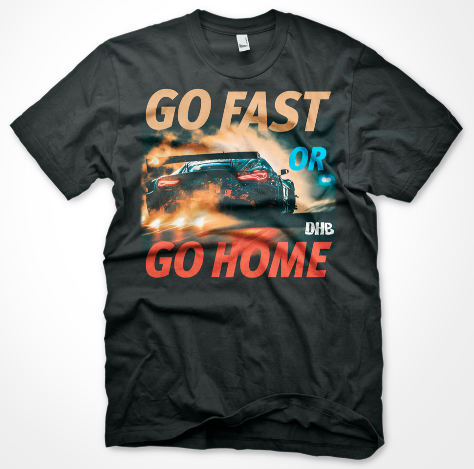 GO FAST OR GO HOME T-SHIRT - SORT