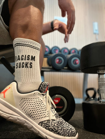 Racism Sucks 3-pak Statement sokker - Sort/Hvid/Pink
