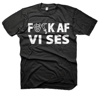 ADAM & NOAH - FUCK AF VI SES T-SHIRT - SORT