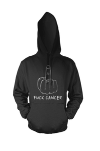 FUCK CANCER - SORT HOODIE  (Limited edition)